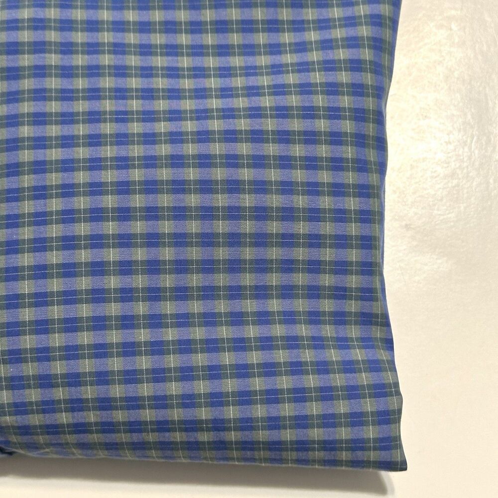 Ledbury Shirt Mens Size XL Blue Green Check 100% Cotton Casual Button Up Slim - Picture 9 of 9